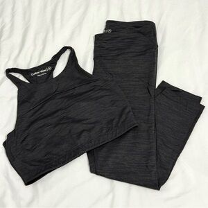 Outdoor Voices Black Heathered Activewear Set